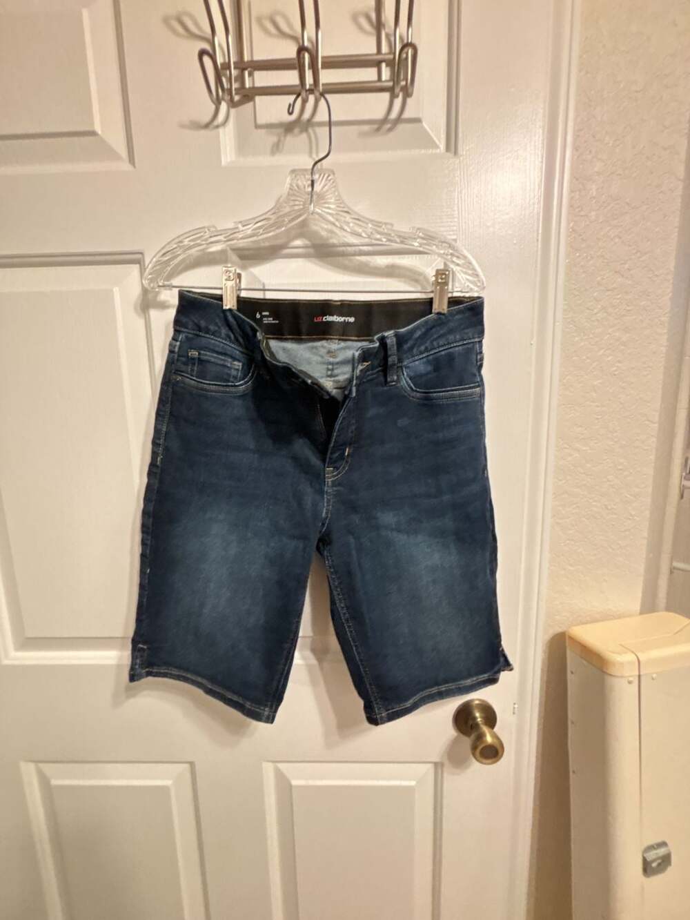 Liz Claiborne Sara Mid-Rise Bermuda Denim Shorts